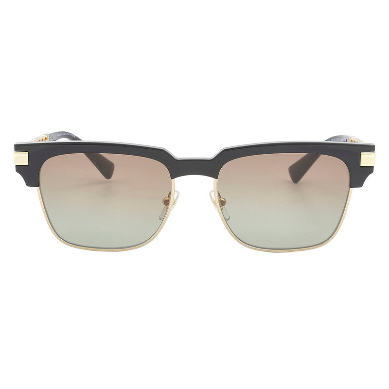 Versace VE4447S Square Sunglasses in Green/Brown / Black On Gold, front view