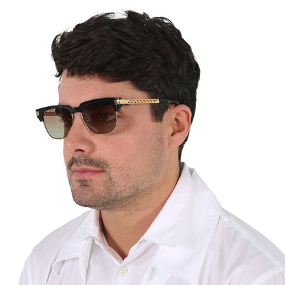 Versace VE4447S Square Sunglasses in Green/Brown / Black On Gold, side view