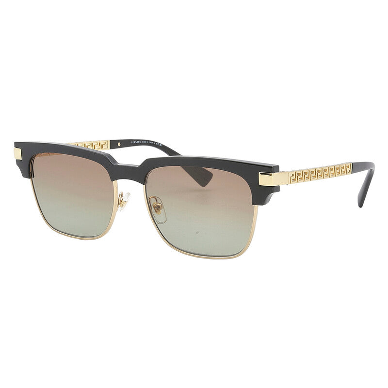 Versace VE4447S Square Sunglasses in Green/Brown / Black On Gold, back view
