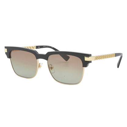 Versace VE4447S Square Sunglasses in Green/Brown / Black On Gold, back view