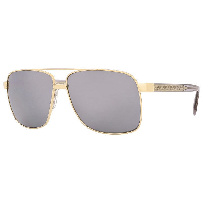 Versace VE2174S Pilot Sunglasses in Dark Grey Mirror / Gold, side view