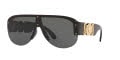 Versace VE4391S Geometric Sunglasses in Dark Grey / Black, detail view