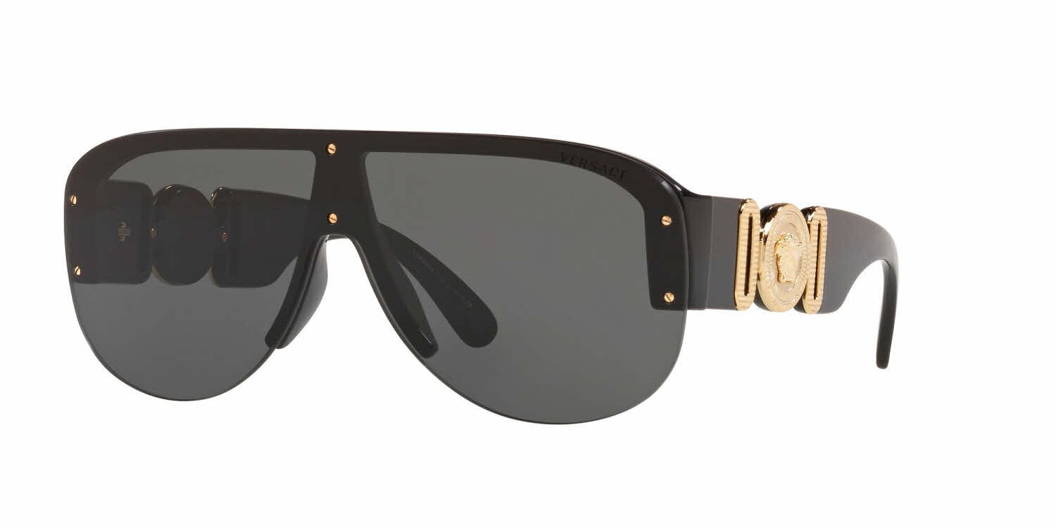 Versace VE4391S Geometric Sunglasses in Dark Grey / Black, front view