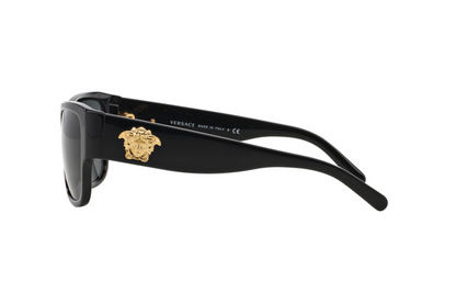 Versace VE4275S Square Sunglasses in Grey / Black, side view