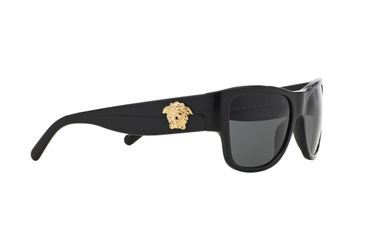 Versace VE4275S Square Sunglasses in Grey / Black, detail view