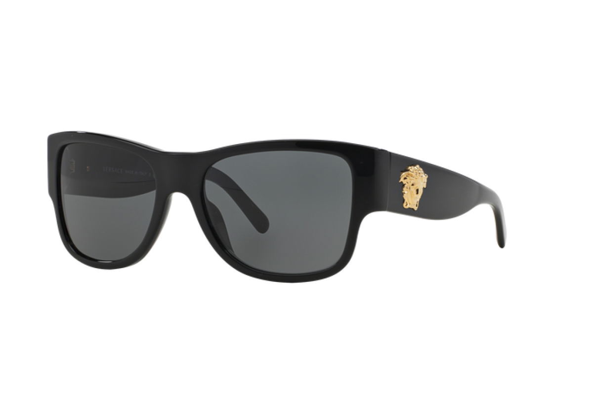 Versace VE4275S Square Sunglasses in Grey / Black, front view