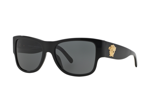 Versace VE4275S Square Sunglasses in Grey / Black, front view