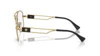 Versace VE1287 Pilot Eyeglasses in Black Gold, angle view