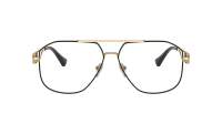 Versace VE1287 Pilot Eyeglasses in Black Gold, side view