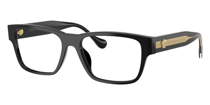 Versace VE3390U Rectangle Eyeglasses in Clear / Black, front view