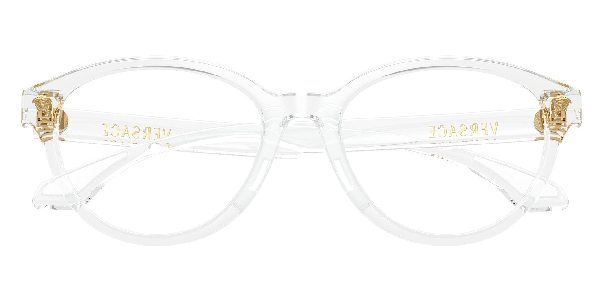 Versace VK3014U Wayfarer Eyeglasses in Crystal, back view