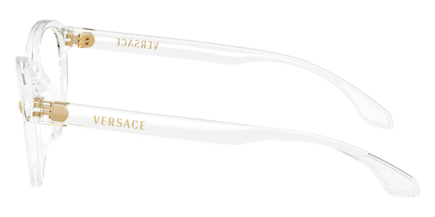 Versace VK3014U Wayfarer Eyeglasses in Crystal, angle view