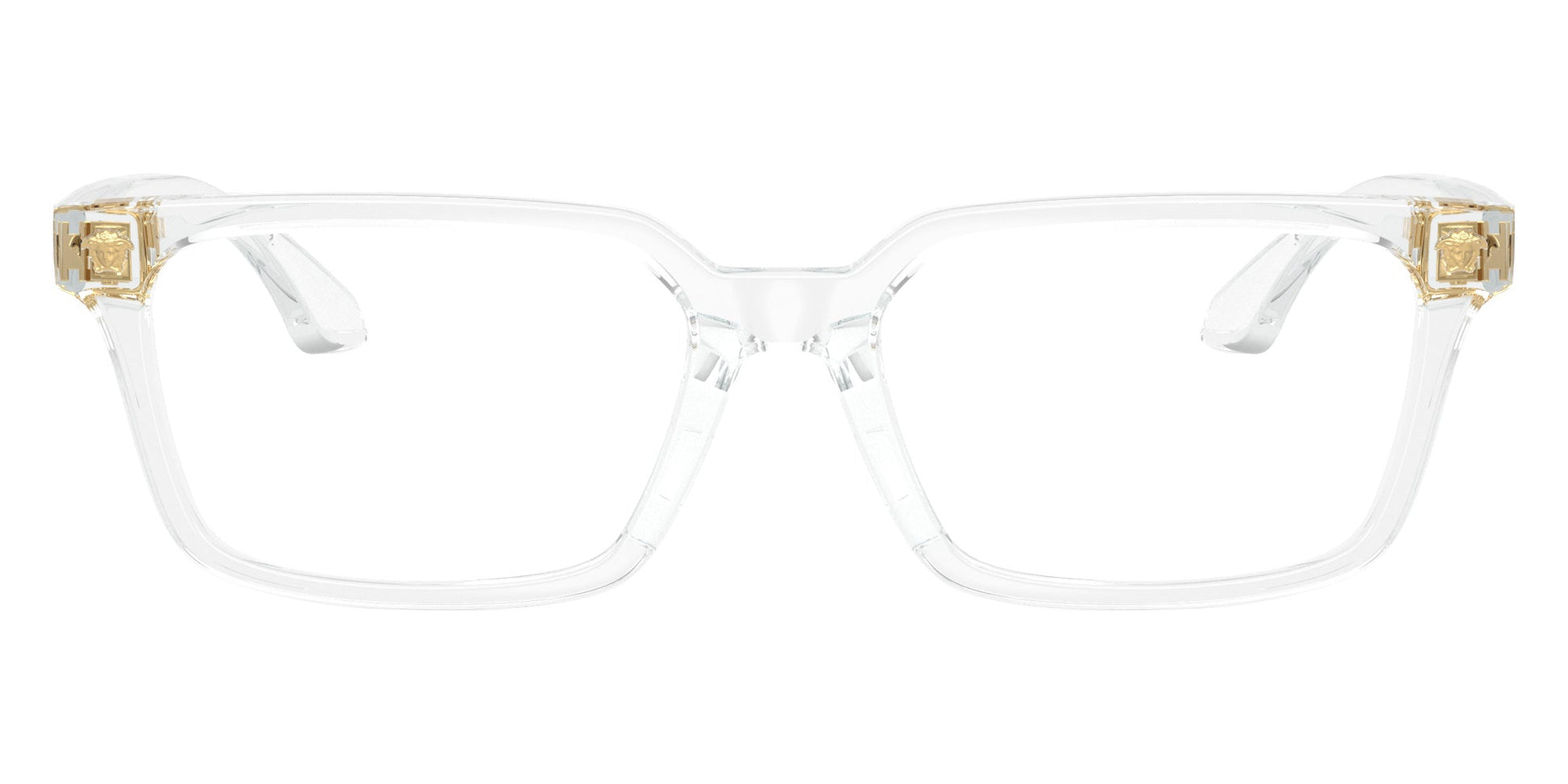 Versace VK3015U Rectangle Eyeglasses in Clear / Crystal, detail view