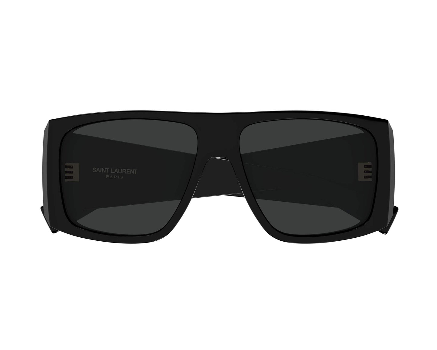 Saint Laurent SL832/S Square Sunglasses in Grey / Black (Shiny), front view