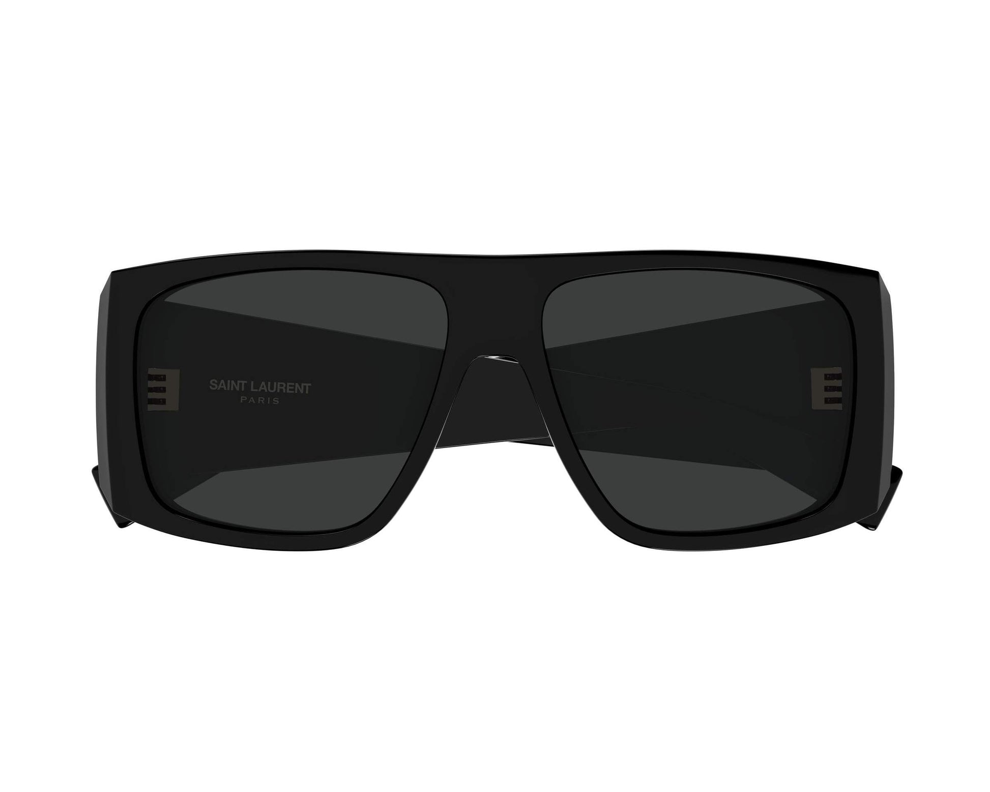 Saint Laurent SL832/S Square Sunglasses in Grey / Black (Shiny), front view