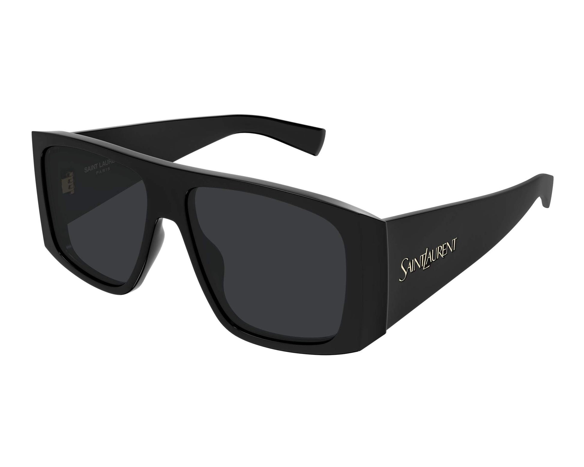 Saint Laurent SL832/S Square Sunglasses in Grey / Black (Shiny), side view