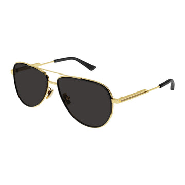 SOLID BLACK LENSES WITH GOLD FRAME
