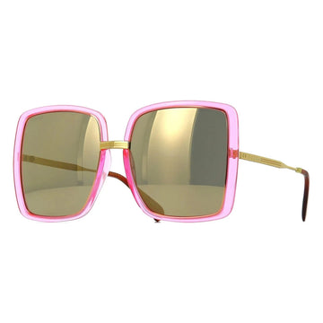 GOLD MIRROR LENSES WITH PINK FRAME