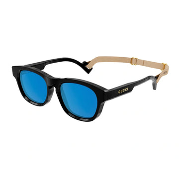 BLUE MIRROR LENSES WITH BLACK FRAME