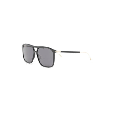 SOLID GARY LENSES WITH BLACK FRAME