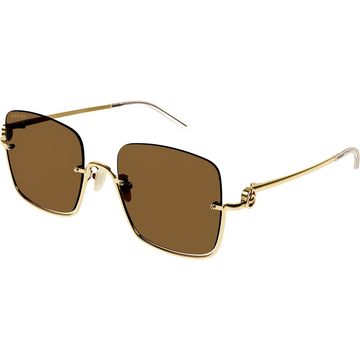 SOLID BROWN LENSES WITH GOLD FRAME