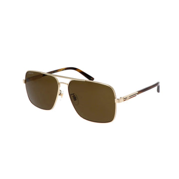 SOLID BROWN LENSES WITH GOLD FRAME