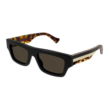 SOLID BROWN LENSES WITH BLACK FRAME