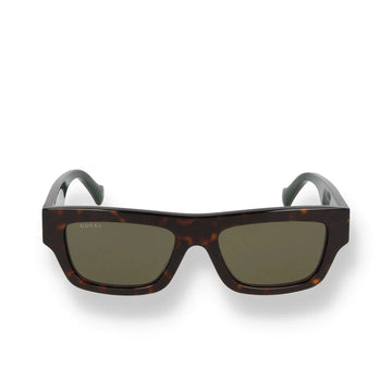 SOLID GREEN LENSES WITH BROWN FRAME