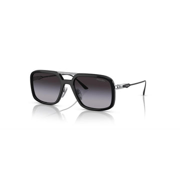 GRAY GRADIENT LENSES WITH BLACK SILVER FRAME