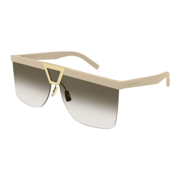 BROWN GRADIENT LENSES WITH OFF WHITE FRAME
