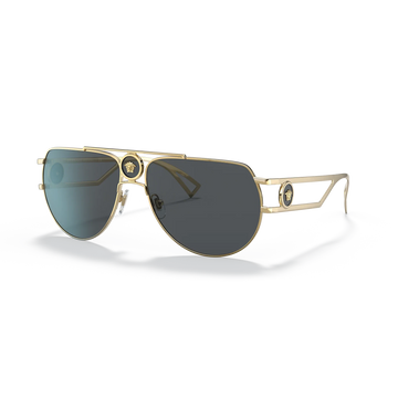 SOLID GRAY LENSES WITH GOLD FRAME
