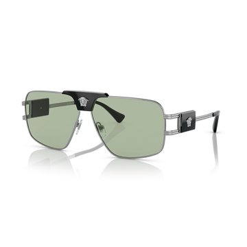 SOLID GREEN LENSES WITH GUNMETAL FRAME