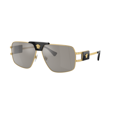GRAY MIRROR LENSES WITH GOLD FRAME