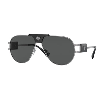 SOLID GRAY LENSES WITH GUNMETAL FRAME