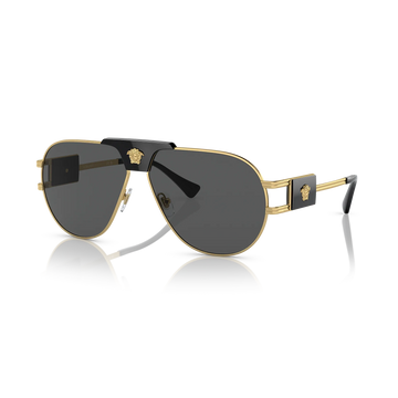SOLID  BLACK LENSES WITH GOLD FRAME
